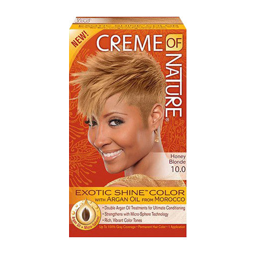 Creme Of Nature Argan Oil Exotic Shine Permanent Hair Color, Honey Blonde, 0.41 Oz